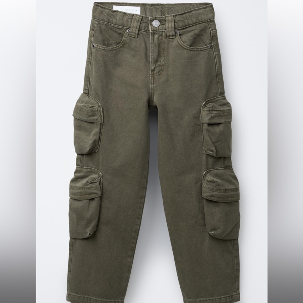 Zara Kids Olive Cargo Pants